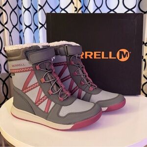 Merrell Girl’s Snow Crush 2.0 Waterproof Boot - Size 4